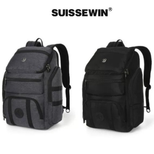 祥兴SUISSEWIN双肩包商务大容量瑞士电脑背包大学生军刀减负书包