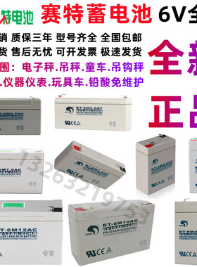 赛特蓄电池BT-6M7.0AC6V1.3Ah4Ah2.8a电子秤吊秤童车仪器仪表铅酸