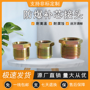 防爆补芯变径接头大小头碳钢镀锌6分外4分内对丝管接头可定制螺纹