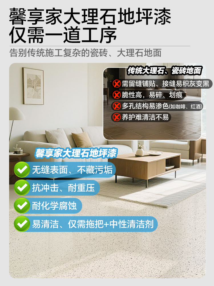 卫生间地面砖翻新改造厕所浴室地板坪防水彷大理石瓷砖专用改色漆