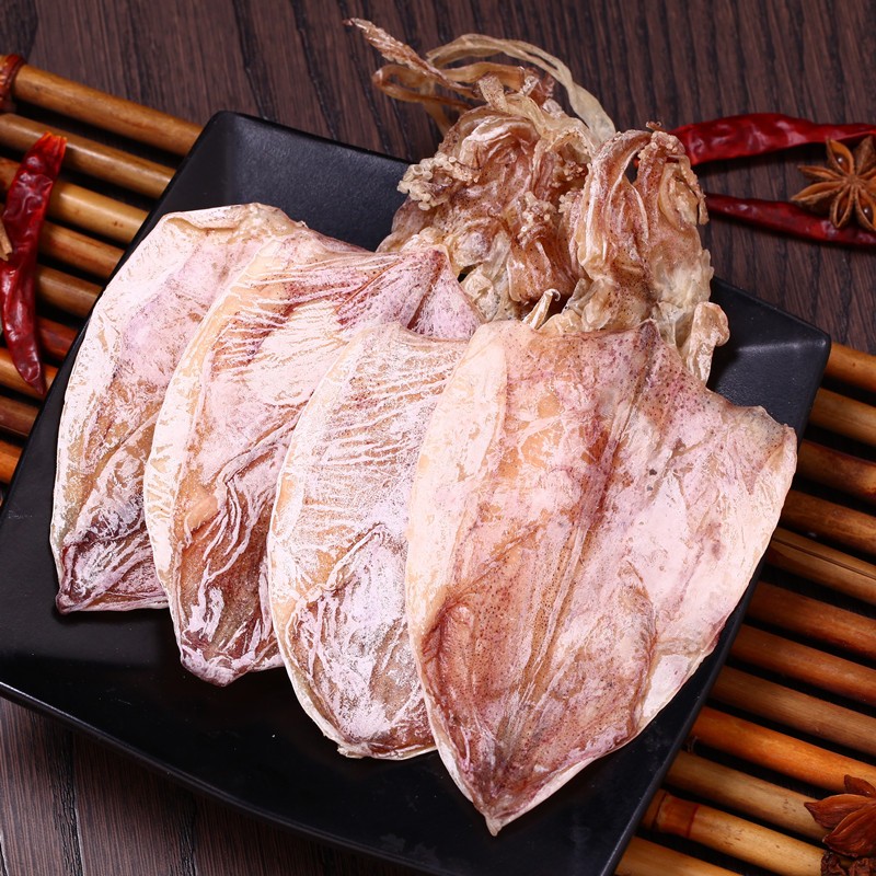 a4手撕鱿鱼干片烧烤专用芥末尤鱼零食中小号250g散装家用北海特产