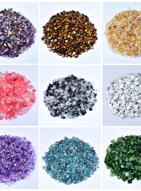 天然白水晶粉造景原石碎石消磁石消磁碗宝石矿石手链饰品容器摆件