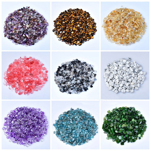 天然白水晶粉造景原石碎石消磁石消磁碗宝石矿石手链饰品容器摆件