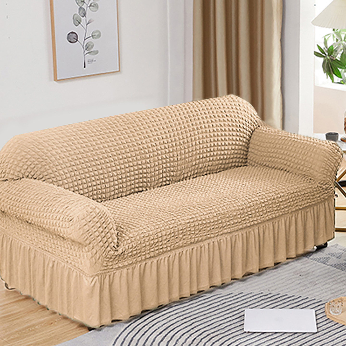 欧式简约沙发套罩全包卍能2025新款弹力泡泡沙发罩四季通用防猫抓