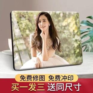 水晶相框摆台大韩挂墙创意摆件洁婚纱照全家福宝宝写真照高清定制