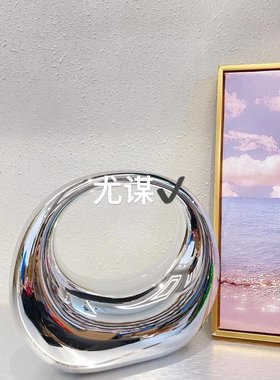 金色透明亚克力鹅蛋半月云朵包宴会月牙夹子盒子包手拿手挽斜挎包