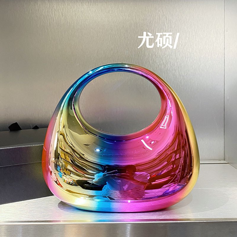 时尚个性创意亚克力金色盒子包宴会糖果色鹅蛋云朵贝壳手拿斜挎包