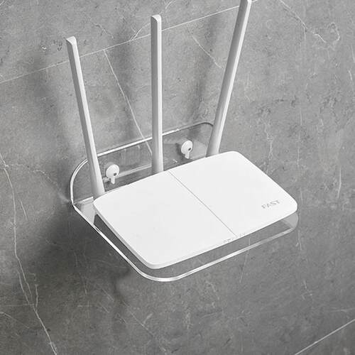 路由器置物架摄像头支架机顶盒wifi收纳盒壁挂式托架免打孔架子