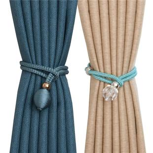 一对装 窗帘绑带brief简约现代客厅绑绳免打孔墙钩非磁吸北欧挂球