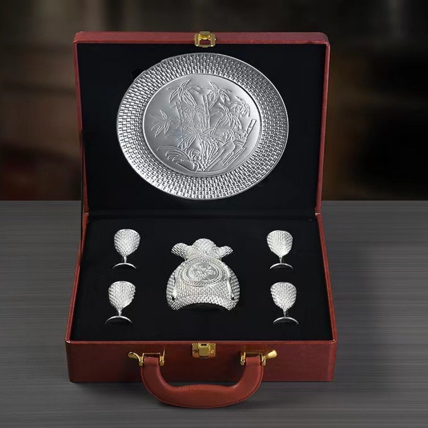 福袋银酒具套装日用礼品镀银银酒杯家居创意工艺品摆件旅游纪念品