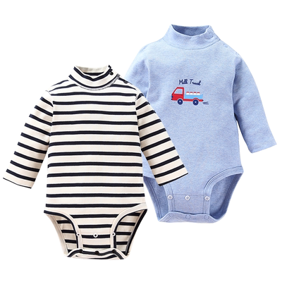 护肚护颈宝宝半高领秋冬打底哈衣