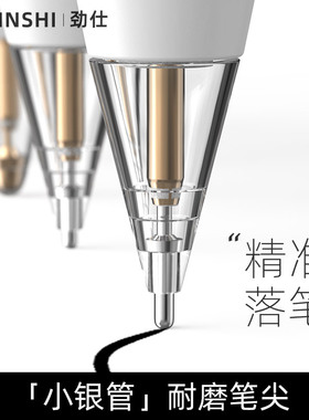 劲仕 适用apple pencil笔尖苹果二代ipencil电容笔头一代ipadpencil静音改造装替换类纸膜金属针管钢化膜耐磨