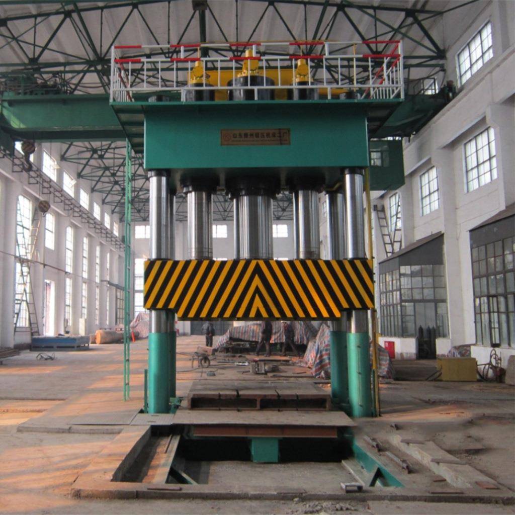 四柱式液压机片状塑料模压拉伸成型伺服压力机PLC触摸控制屏