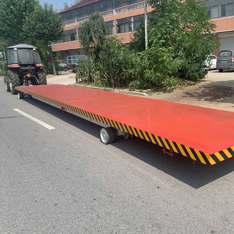 加长平板拖车大载重牵引式集装箱拖车大件运输半挂平板车