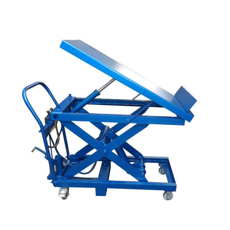 直销脚踏可倾斜式平台车液压升降工作车手动液压升降平台