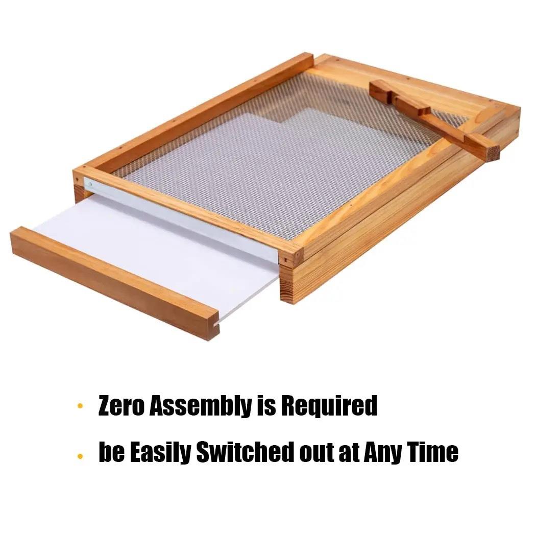 朗氏多功能中蜂意蜂抽拉蜂箱底板原木煮蜡塑料金属底板蜜蜂养殖