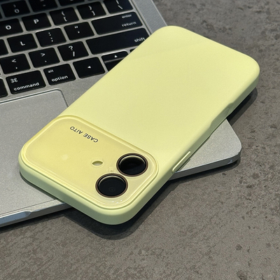大视窗奶黄色适用苹果17promax手机壳秒变17新款air简约iphone16pro纯色15pm全包14/13/12带镜头膜防摔保护套