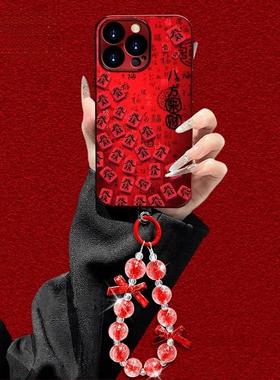 酒红百福八方来财适用于vivos50手机壳2026新年s30promini喜庆s20pro红色s19创意s18高级感s17e防摔s16保护套