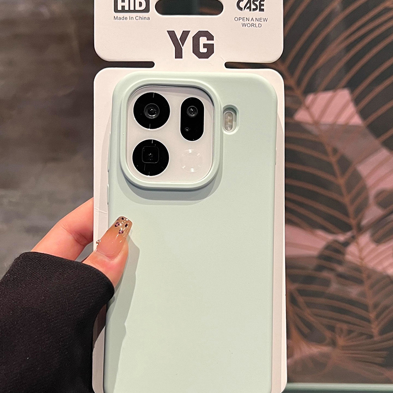 ins风曼波绿适用oppo手机壳新款findx9pro液态硅胶x8s+耐脏x7ultra防摔reno14软糯一加15纯色oneplusace5软壳