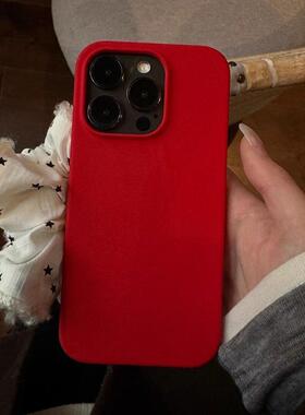 ins风新年中国红色适用opporeno15手机壳reno14pro肤感13软糯12/11/10全包防摔findx9液态x8ultra硅胶x8s外壳