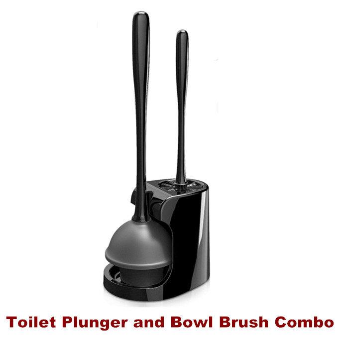 Toilet Plunger and Bowl Brush Combo for Bathroom Cleaning - 实物图