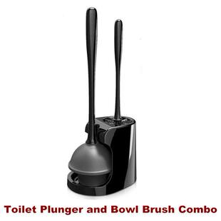 Toilet Plunger and Bowl Brush Combo for Bathroom Cleaning