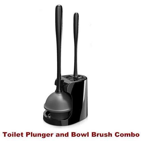 Toilet Plunger and Bowl Brush Combo for Bathroom Cleaning