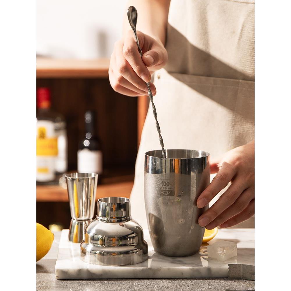 Shaker mixer wine cocktail tools hand shake glass pots set - 实物图