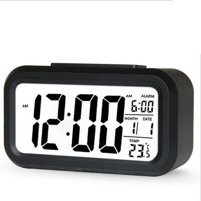 Digital Alarm LED Clock闹钟snooze Control Backlight Calendar