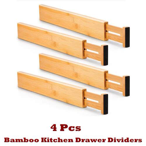 Bamboo Kitchen Drawer Dividers Organizers