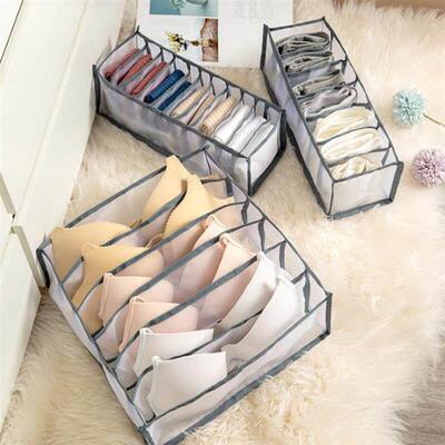 storage box 7 grids bra organizer foldable drawer organizer