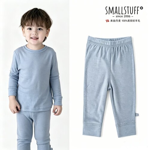small stuff美利奴羊毛夏装儿童打底裤排汗速干亲子装
