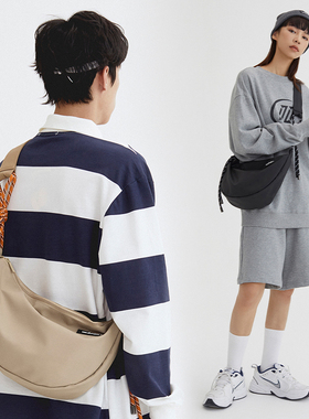 VAOPER喂牌潮牌斜挎包男休闲单肩包运动饺子包女大容量挎包通勤包