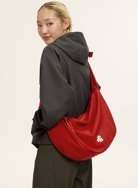 VAOPER喂牌饺子包女大容量红色新年斜挎包男通勤轻便运动包单肩包