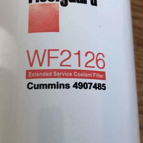 Fleetguard弗列加 WF2126 Cummins 4907485 滤芯