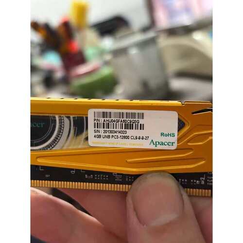 议价宇瞻Apacer DDR3 4G内存条，黄色马甲款，时序9-