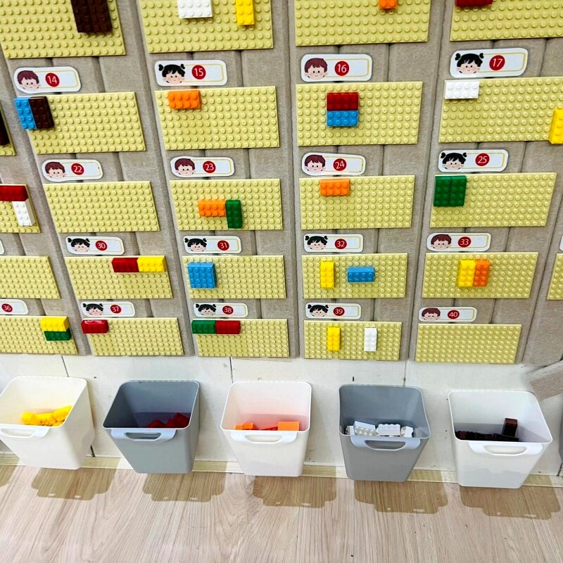 幼儿园班级签到墙环创集赞光盘积木进区域牌装饰墙面今天我来材料