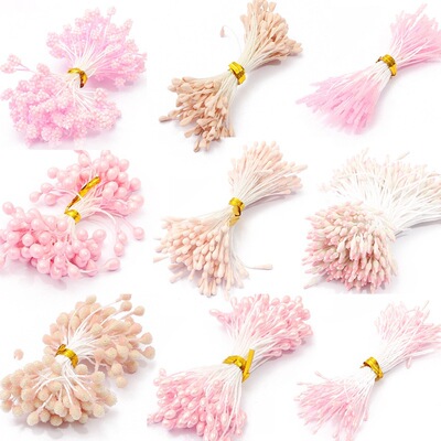 粉色仿真花泡沫花芯花蕊果子 diy手工发簪发饰品缠花饰品配件材料