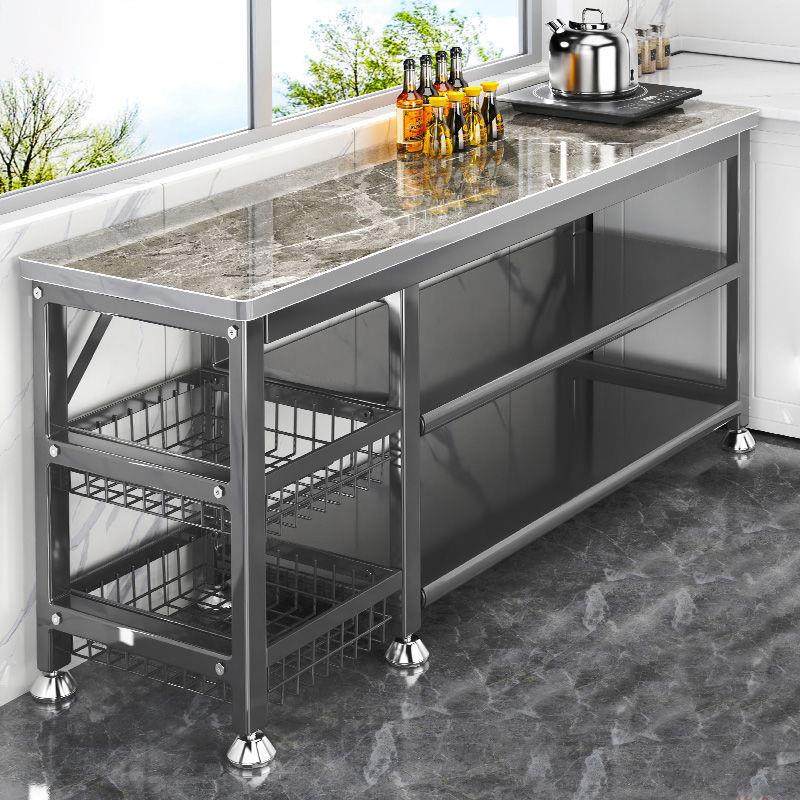 雪山石岩板厨房置物架烤箱家用收纳柜多功能餐边橱柜操作台微波炉,家装主材,置物架,淘宝优惠券,粉丝福利购,淘宝优惠卷