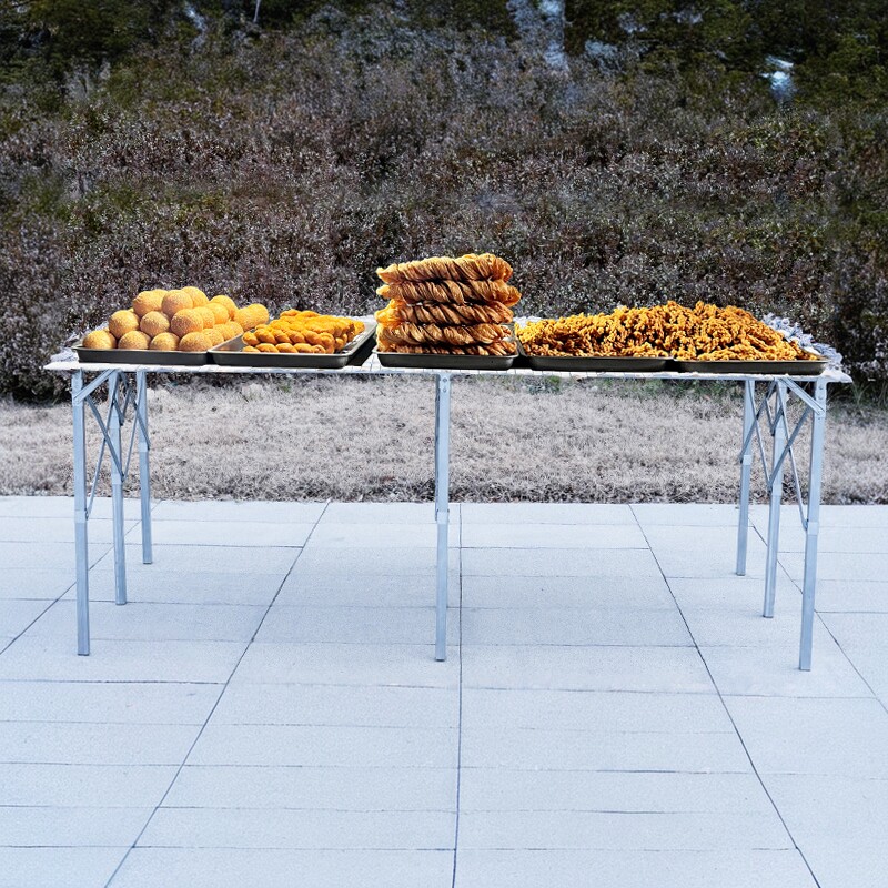 加厚耐用摆摊折叠货夜市摊位架摆地摊折叠伸缩桌子便携赶集水果架