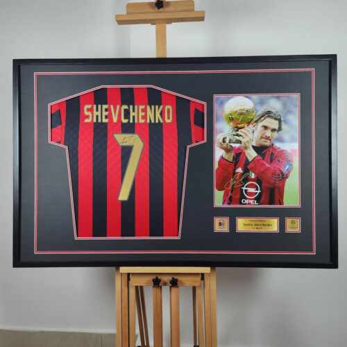 舍甫琴科亲签AC米兰复古签名球衣