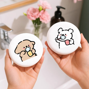 可爱小狗陶瓷洗手盆漏水塞子脸盆弹跳芯水池浴室台盆按压式 防臭器