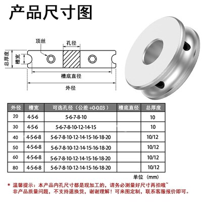 铝合金U型单槽圆形皮带轮小带轮PU带轮主动轮 小型传动Z轮输送带