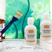 油画上光油专用保护剂固色增亮数字油画调和剂R流体丙烯稀释剂封