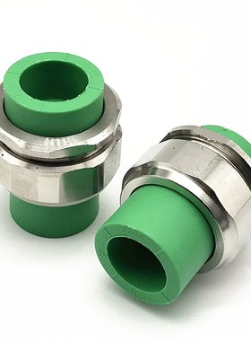 绿色PPR不锈钢外丝活接4分6分1寸内丝接头20 25 32双头Z热熔管配