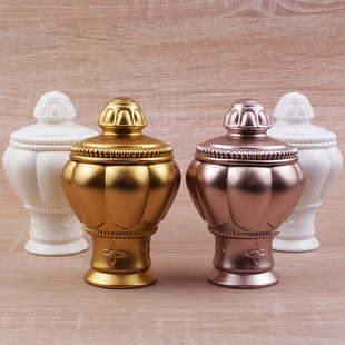 罗马杆堵头封头窗帘杆子堵v头圆头套头罗马装饰头窗帘装饰头通用