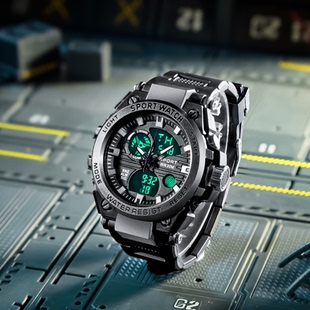 运动电子手表男款学生青少年初高中儿童机械闹钟防水潮流2024新款