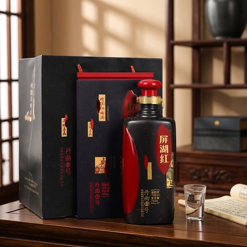 福建屏湖红红曲酒丹曲15年半干原浆黄酒获国际金奖高端送礼750ml