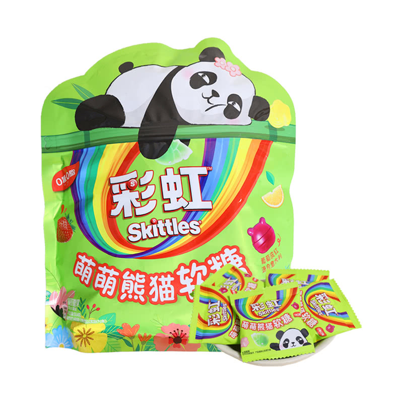 MM 彩虹糖萌萌熊猫软糖多种口味混合软糖504g0糖儿童糖果代购