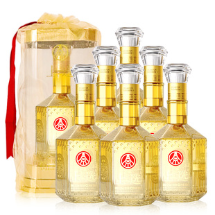 上选 整箱装 欧根纱 6瓶 52度500ml 五粮液仙林生态